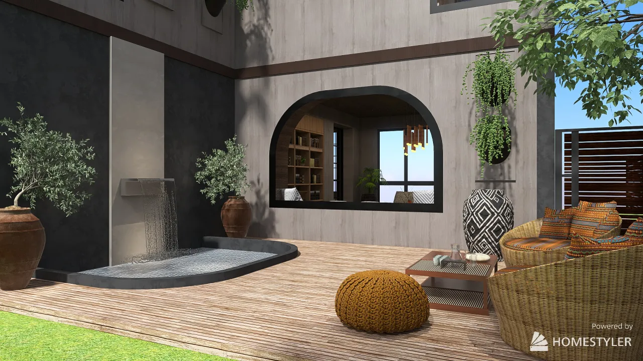 Modern WoodTones UnnamedSpace 3d design renderings