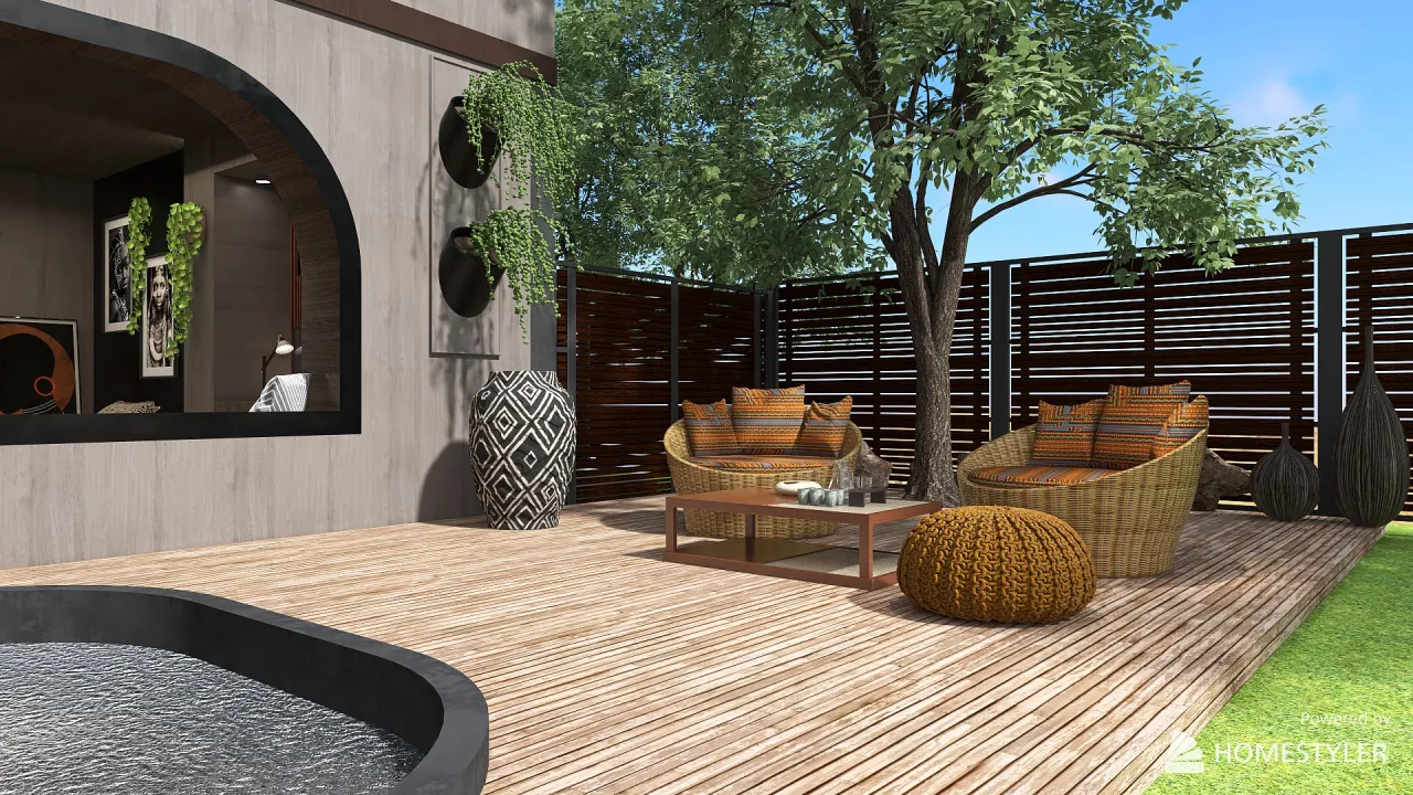 Modern WoodTones UnnamedSpace 3d design renderings