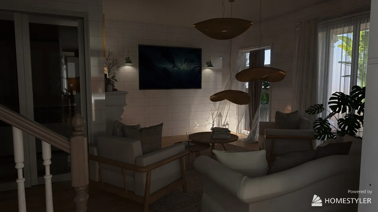 Modern LivingDiningRoom 3d design renderings