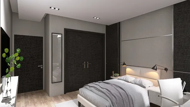 A contemporary  bedroom