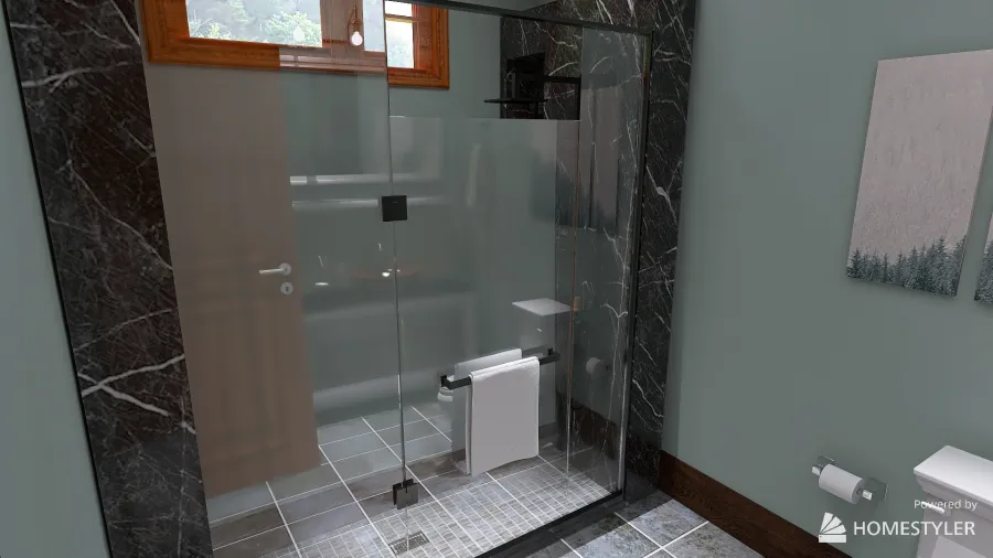 Guest Bathroom 3d design renderings