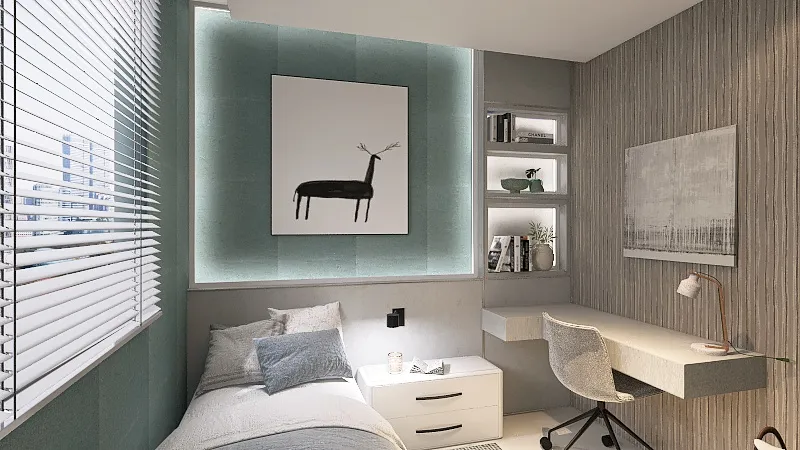 Amodern bedroom 3d design renderings