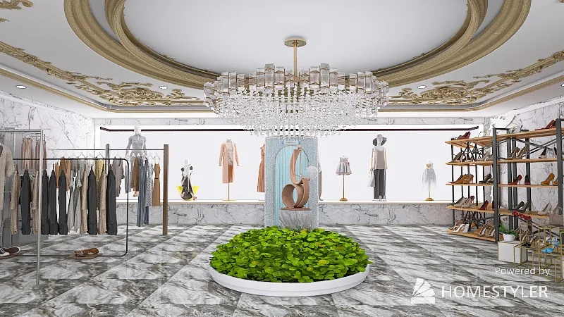 fashion shop 3d design renderings