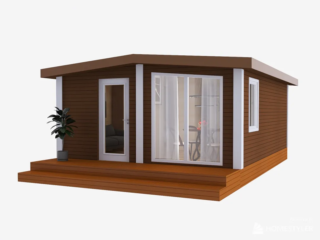 Каркасный дом МД-30 вар 1 3d design renderings