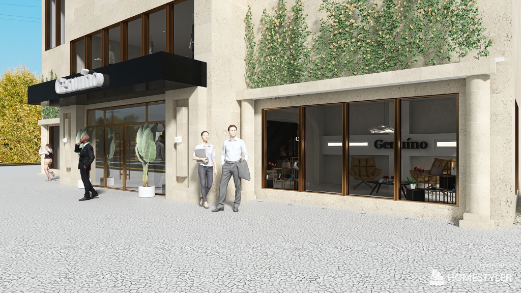 Genuíno Clothes Shop 3d design renderings
