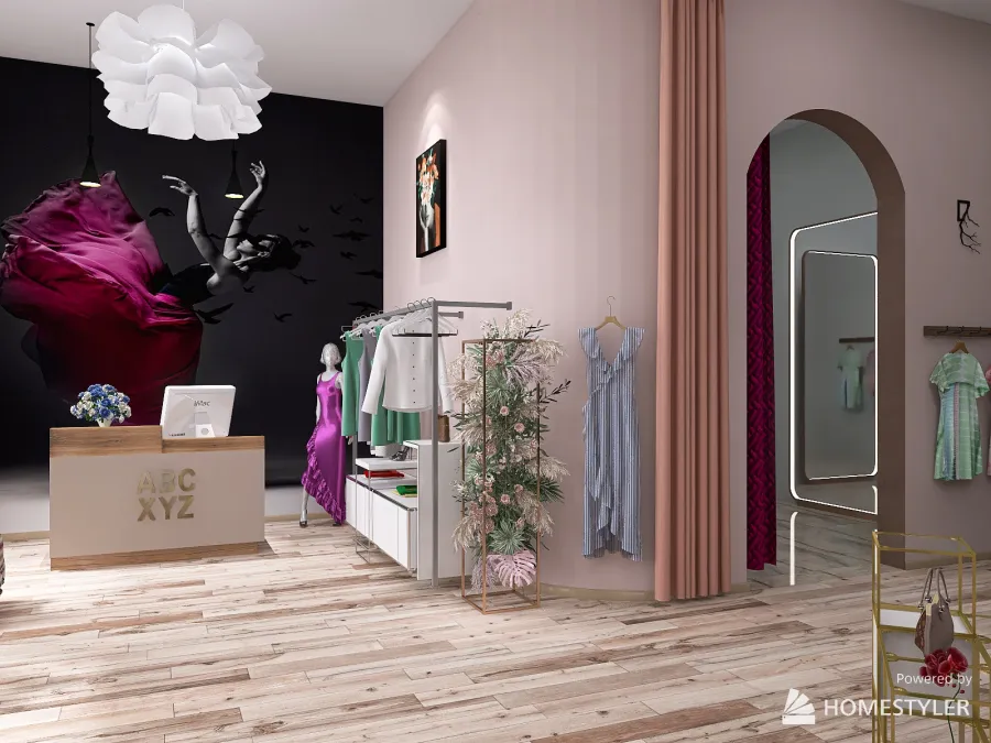 Women's Clothing Boutique 3d design renderings