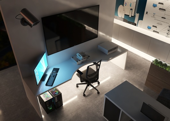 Showroom for IT company Design Rendering