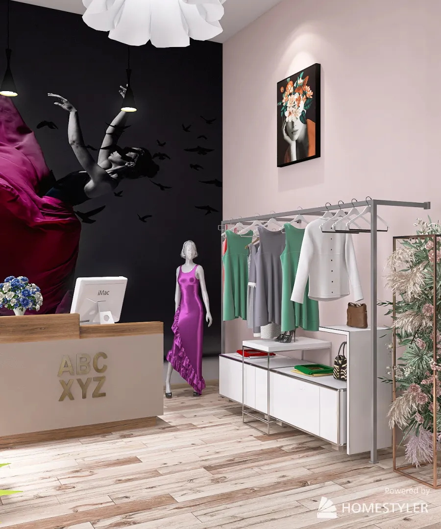 Women's Clothing Boutique 3d design renderings