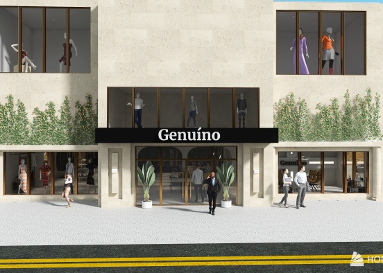 Genuíno Clothes Shop Design Rendering