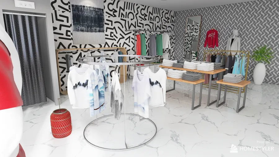 Modren Fashion Store//shop 3d design renderings