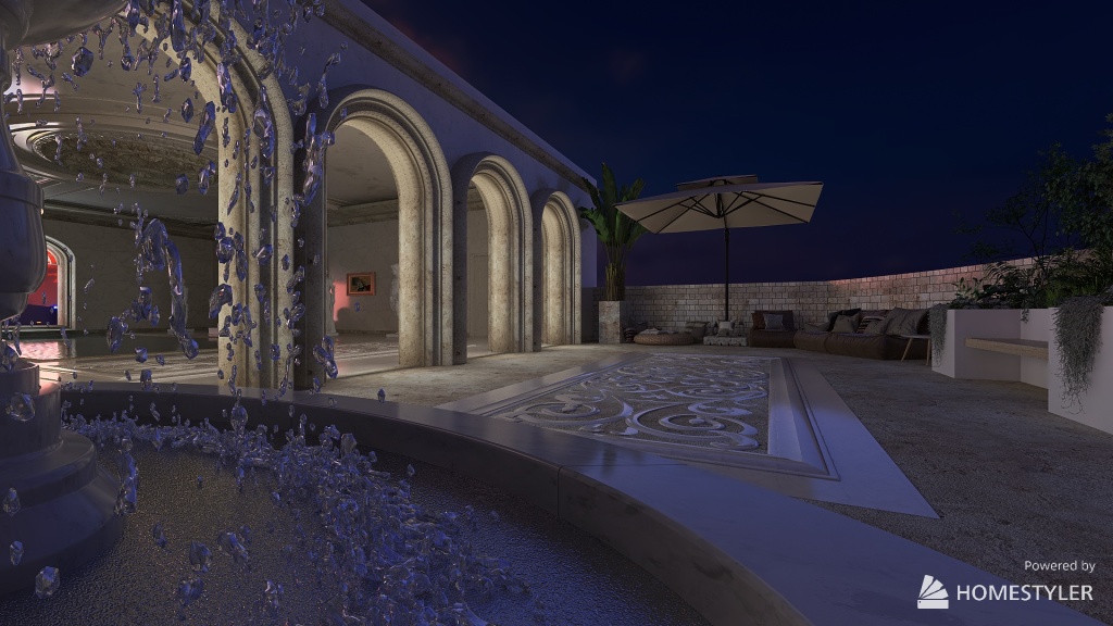 Roman Cocktail Party 3d design renderings