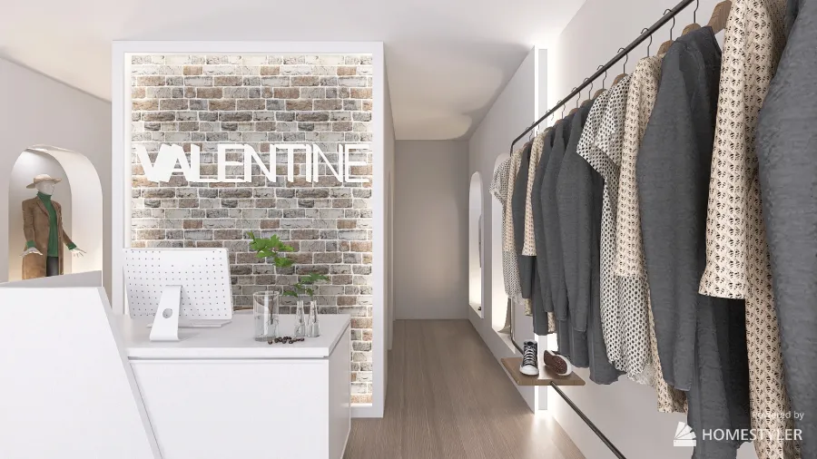 VALENTINE #FashionShopforWeb 3d design renderings