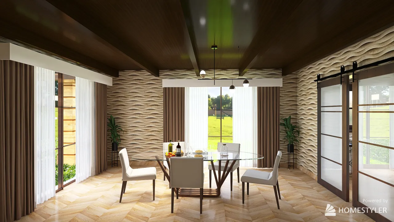 LivingDiningRoom 3d design renderings