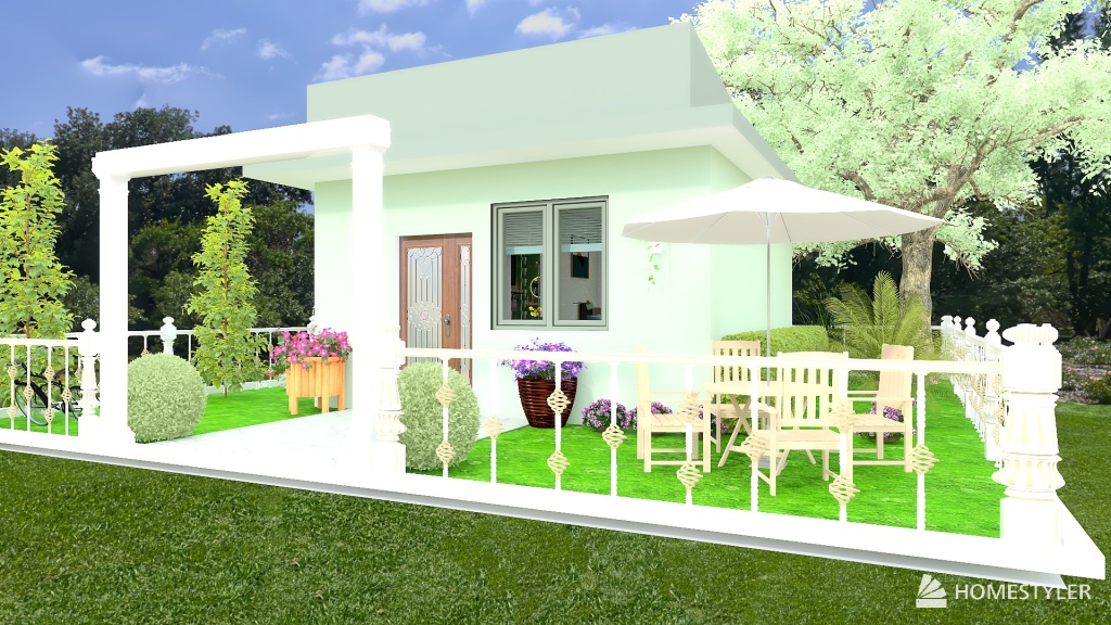 green mini loft 3d design renderings