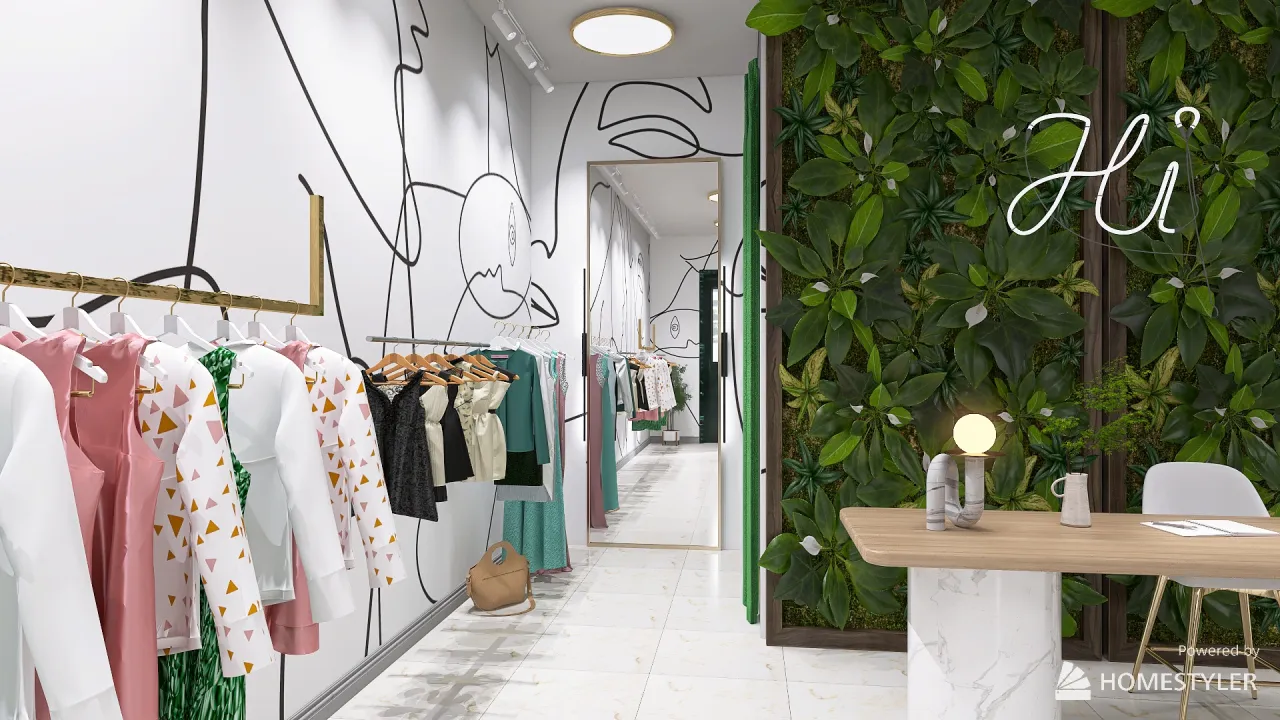 Brave Niki Clothes boutique 3d design renderings