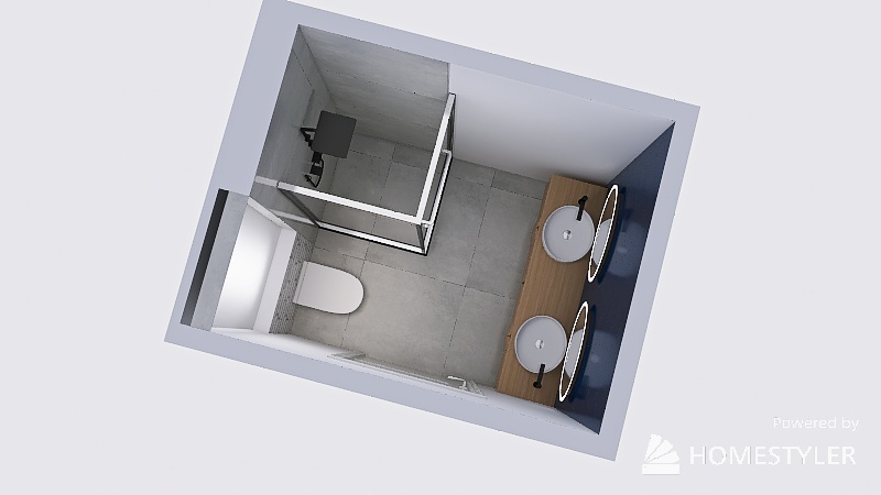 Bathroom priv Navy 2 3d design renderings