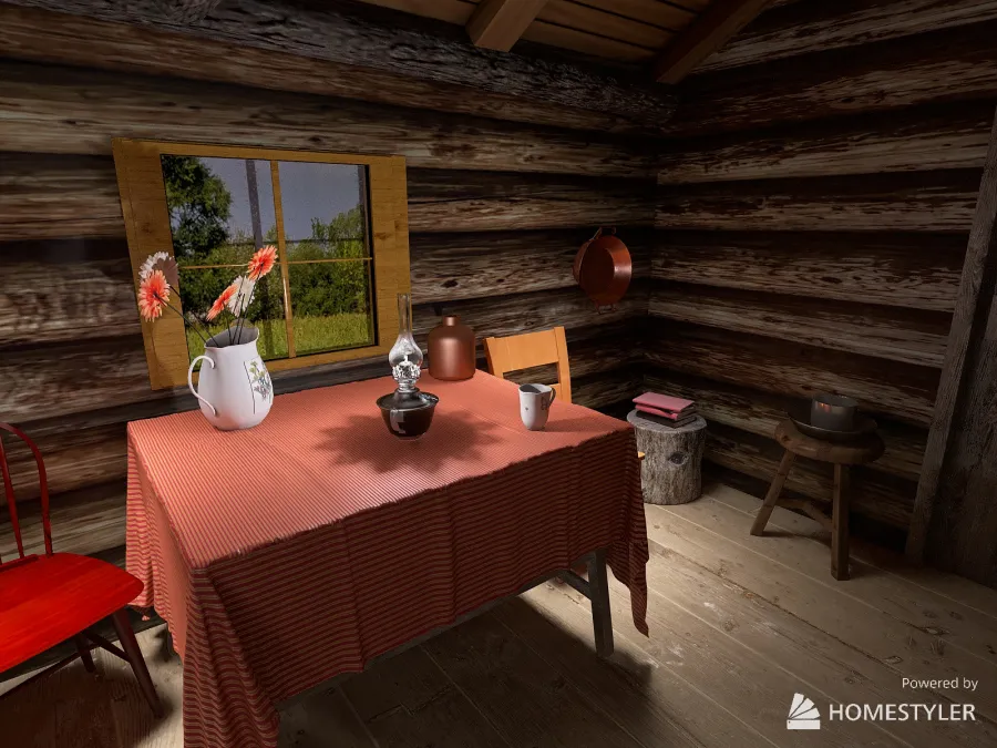 Laura Ingalls' Little House in Kansas 3d design renderings