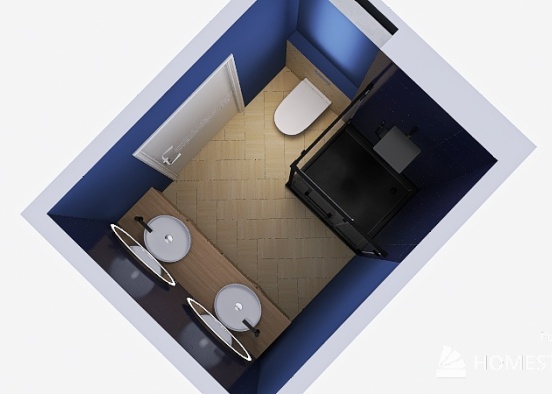 Bathroom priv Navy Design Rendering