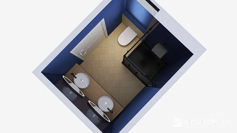 Bathroom priv Navy 3d design renderings