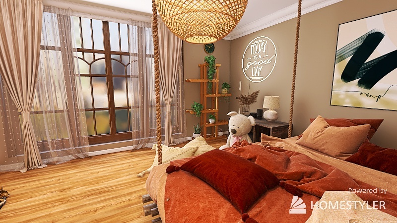 Niña Bohemian Room 3d design renderings