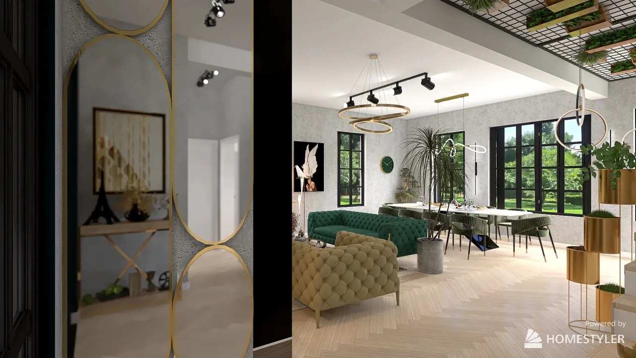 LivingDiningRoom 3d design renderings