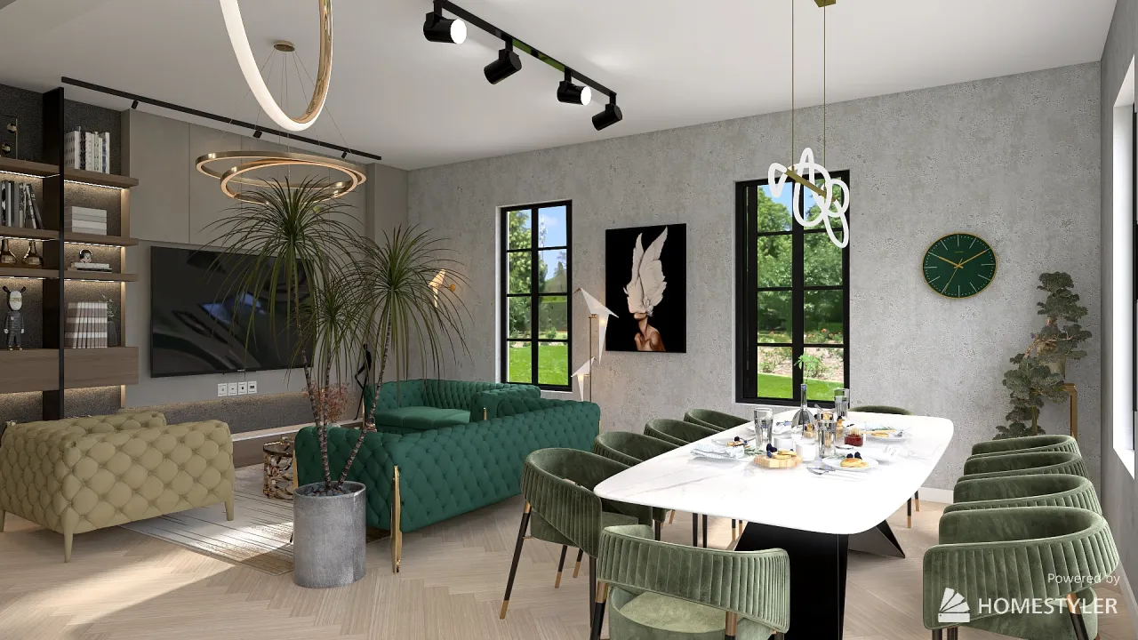 LivingDiningRoom 3d design renderings