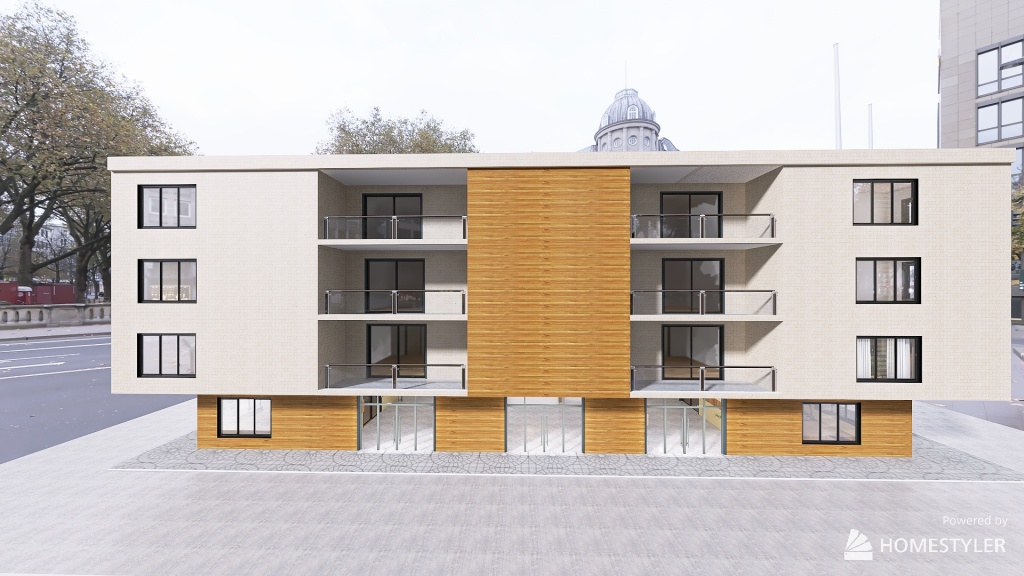 Senior Community Building 3d design renderings