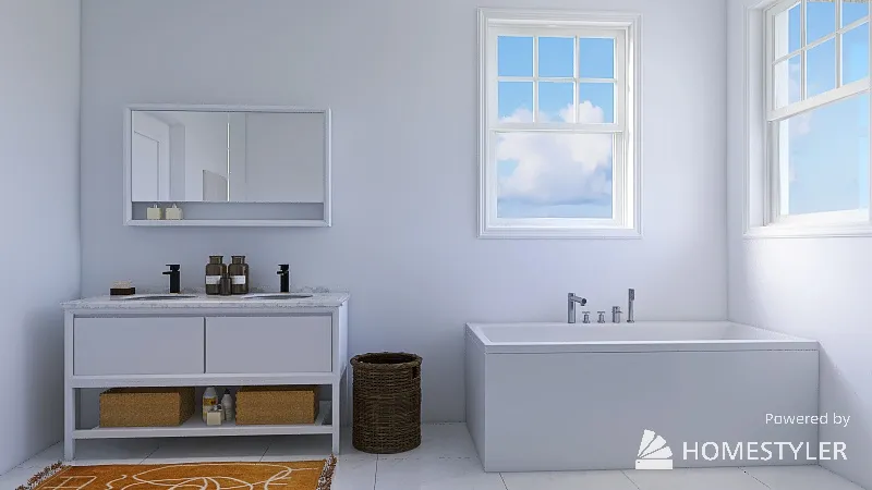 Kids Bathroom 3d design renderings