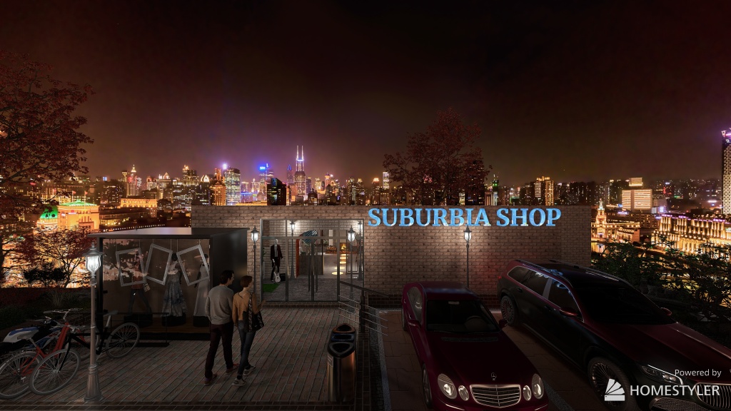 Shop of suburbia 3d design renderings
