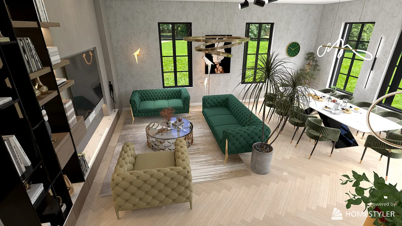 LivingDiningRoom 3d design renderings