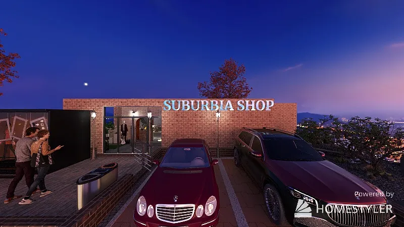 Shop of suburbia 3d design renderings