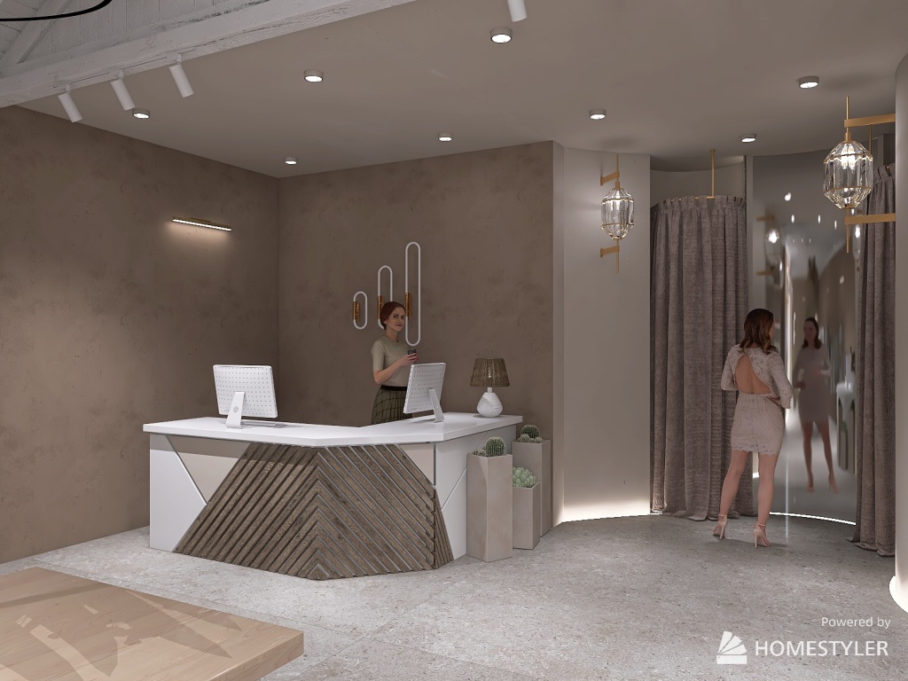 French Boutique 3d design renderings