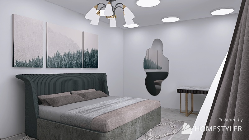 stylish bedroom 3d design renderings