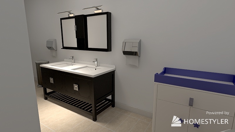 Women's Bathroom 3d design renderings