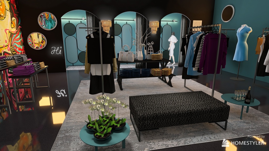Fashion Shop Contest 3d design renderings