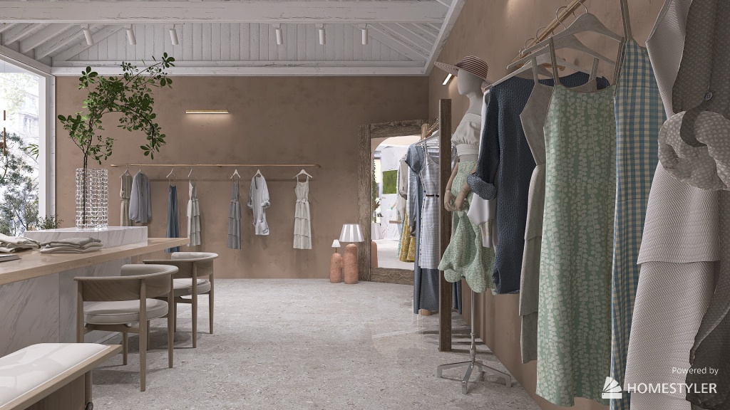 French Boutique 3d design renderings