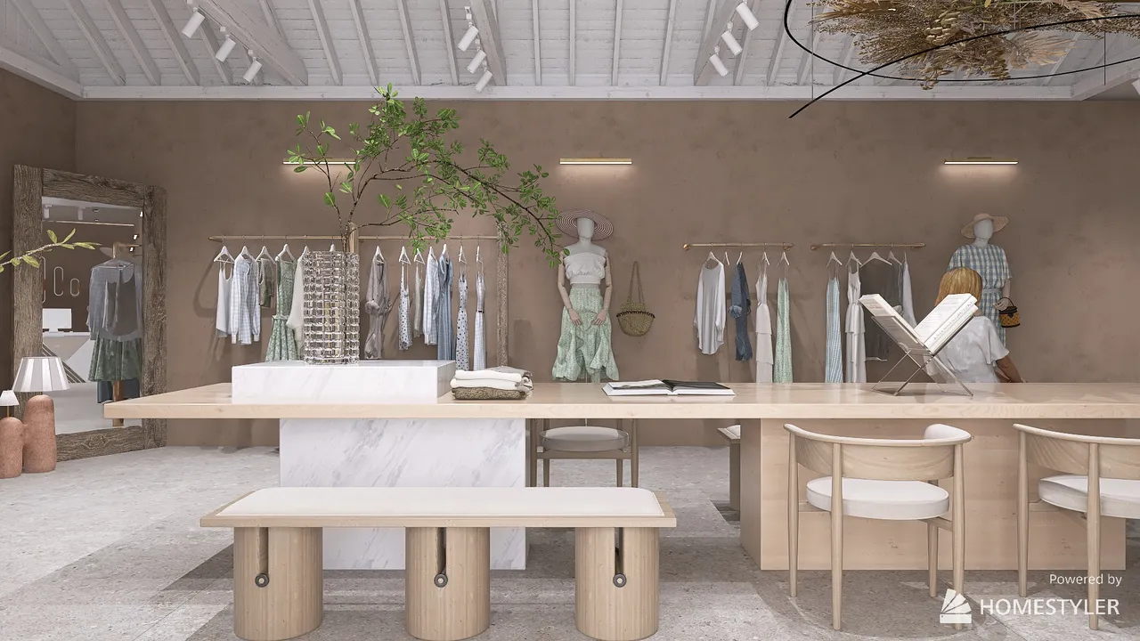 French Boutique 3d design renderings