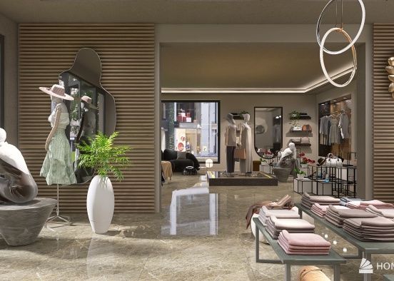 his & hers fashion store Design Rendering