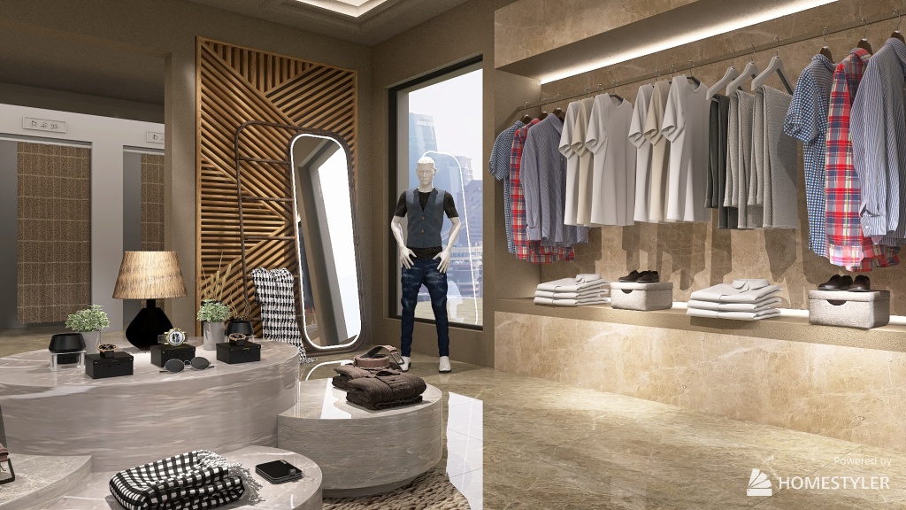 his & hers fashion store 3d design renderings