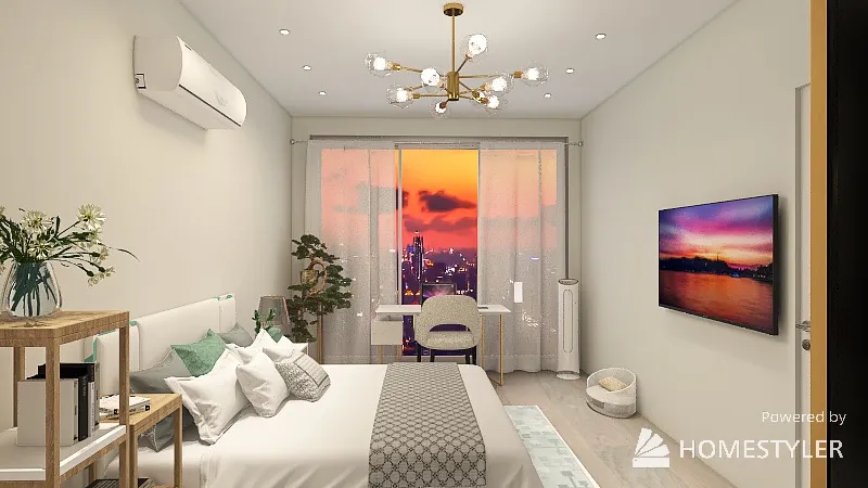 Contempopary of Bedroom_project 3d design renderings