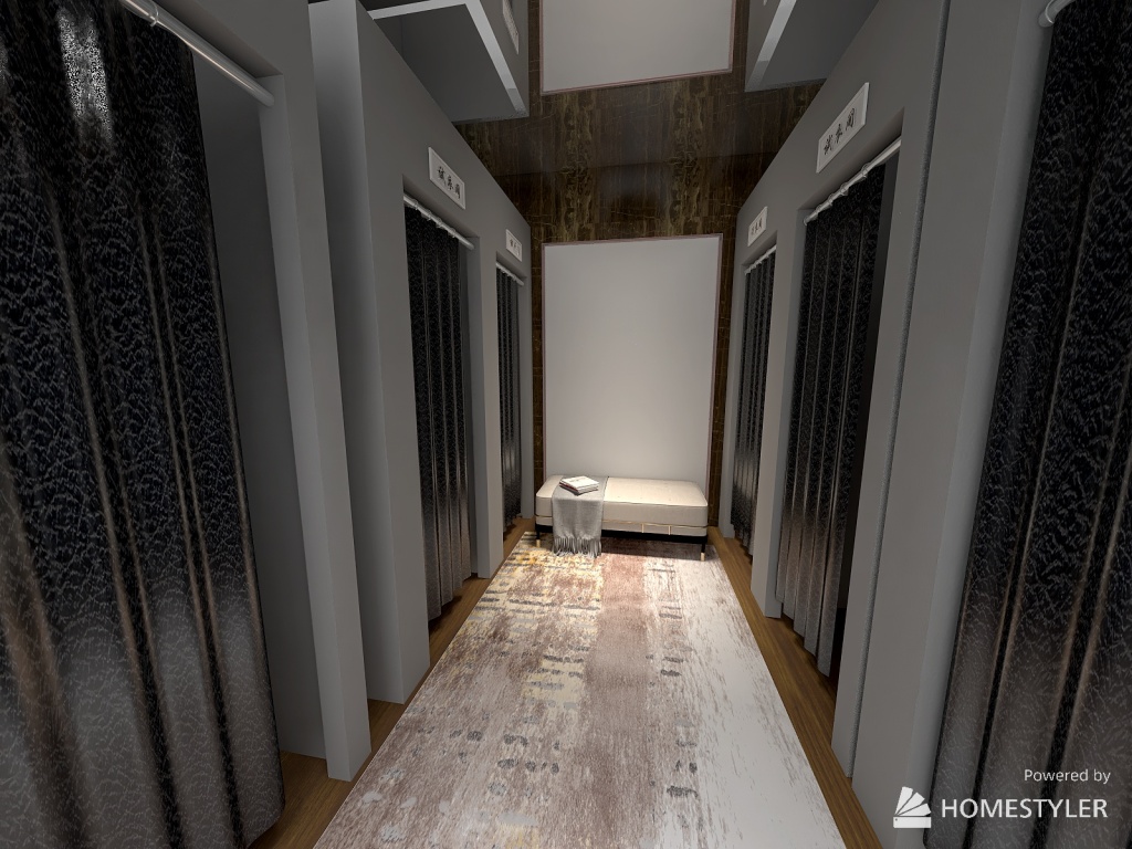 CHANGING ROOM 3d design renderings