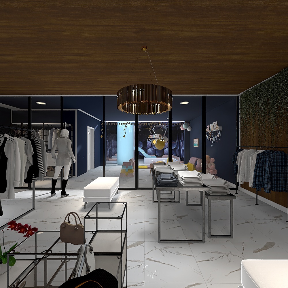 Woman's Clothing store 3d design renderings