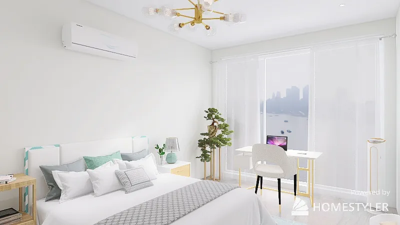 Neoclassic of Bedroom_project 3d design renderings
