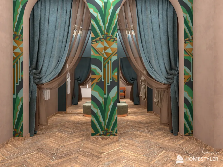 Luxury vintage shop 3d design renderings