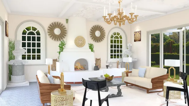 Greek Inspired Living Room