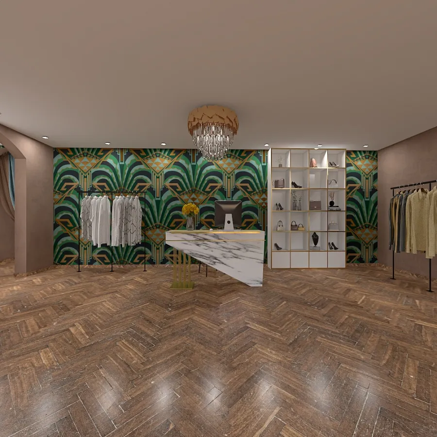 Luxury vintage shop 3d design renderings