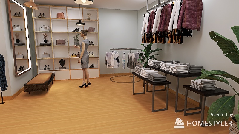 Alpha Fashion Boutique 3d design renderings