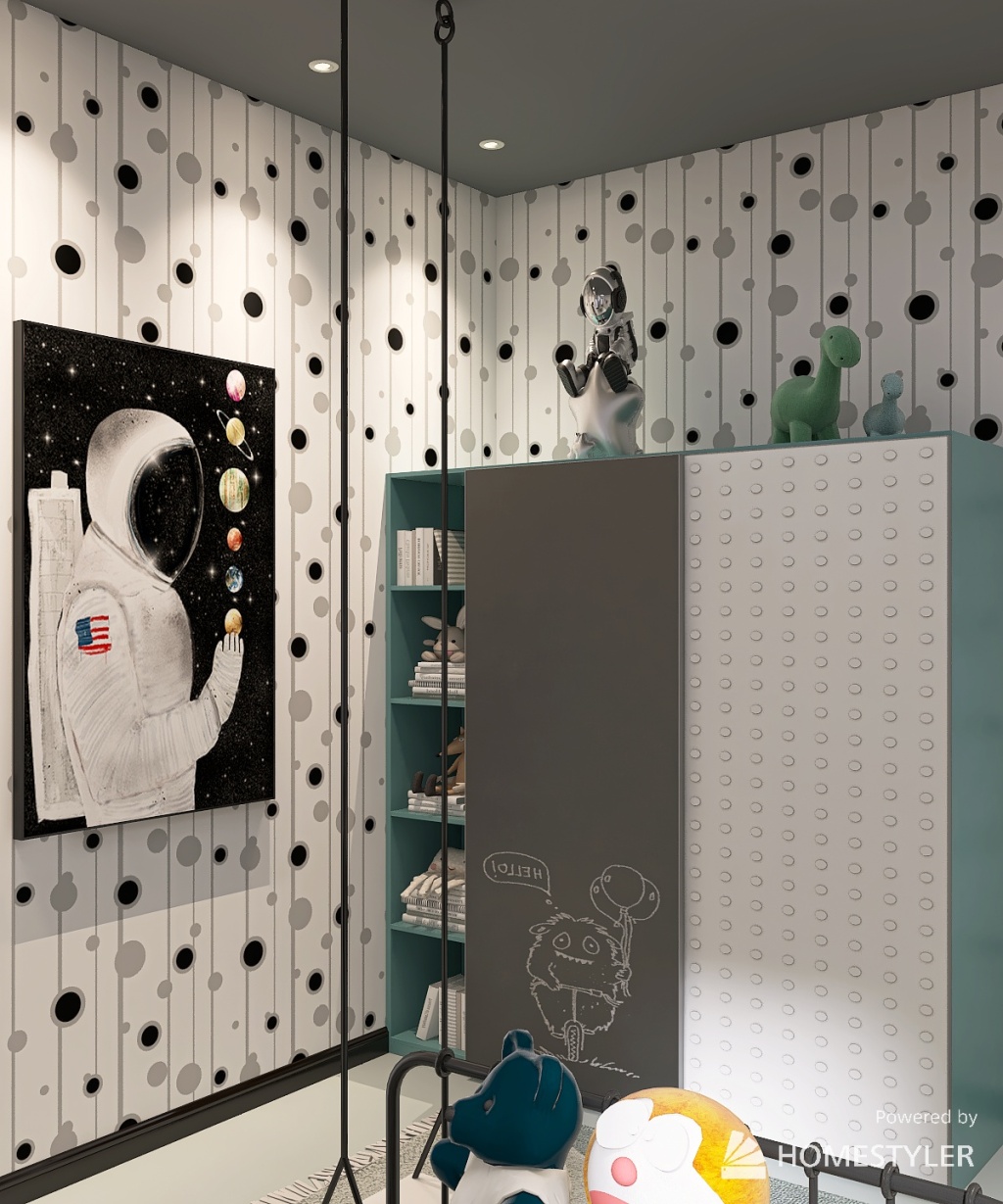 children room astronaut 3d design renderings