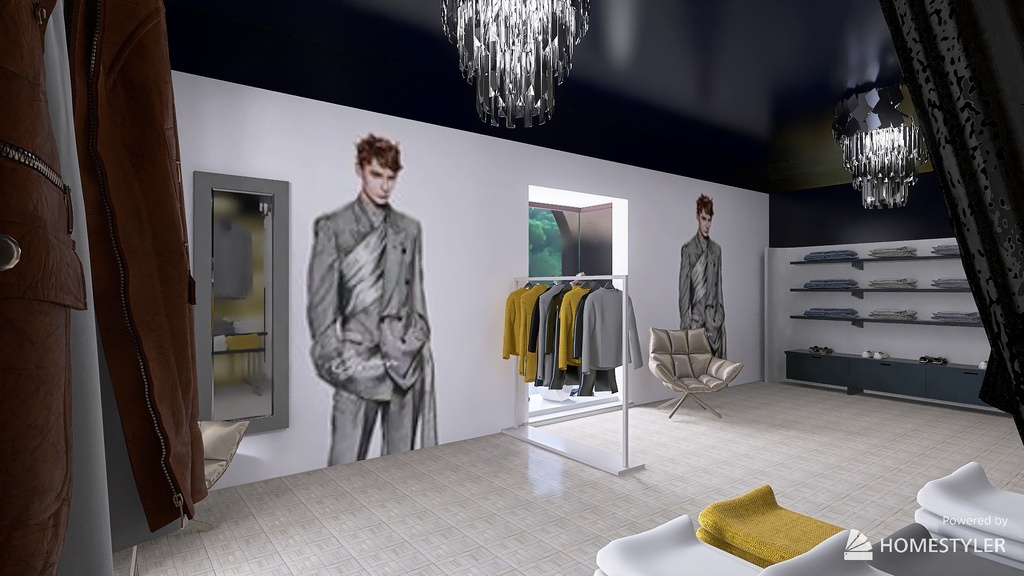 mens department 3d design renderings