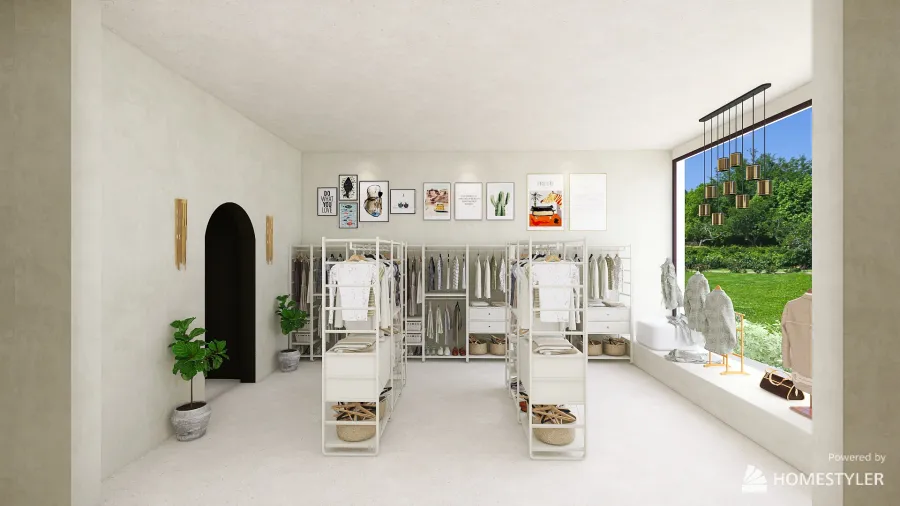 The White Fashion Store 3d design renderings